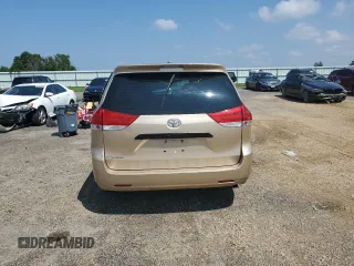 2013 Toyota Sienna L with VIN 5TDZK3DC3DS296433, listed as a Copart auction lot 62551444 with 0 mi miles and Non Repairable. Bid and sale history available at carsss.com. Image 6.