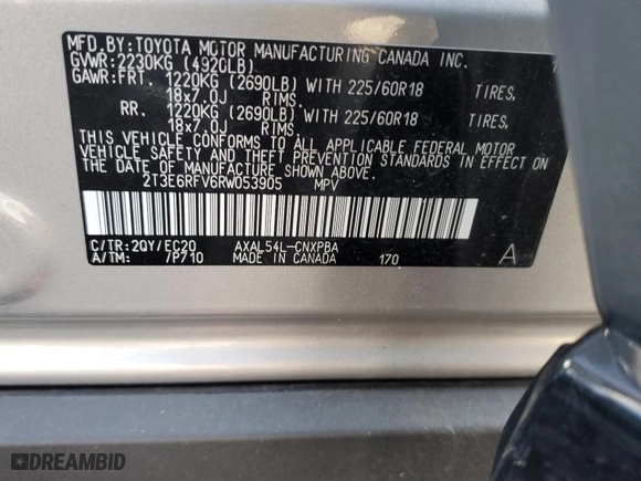 2024 Toyota RAV4 Hybrid XSE with VIN 2T3E6RFV6RW053905, listed as a Copart auction lot 44518145 with 18,452 mi miles and Salvage Title. Bid and sale history available at carsss.com. Image 14.