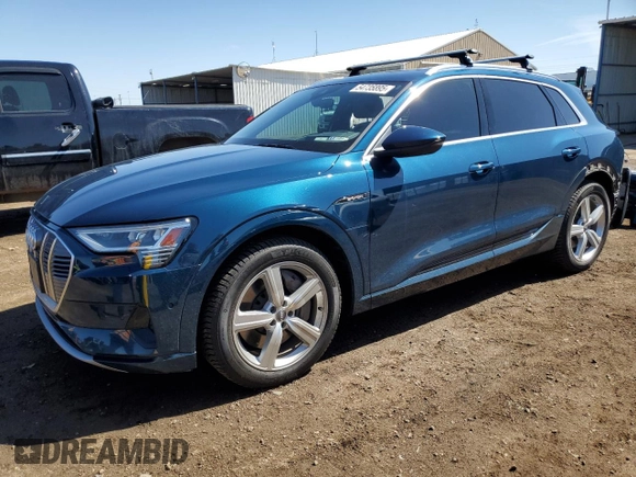 2019 Audi e-tron Prestige with VIN WA1VABGE3KB021636, listed as a Copart auction lot 54735895 with 72,774 mi miles and Salvage Title. Bid and sale history available at DreamBid. Image 1.
