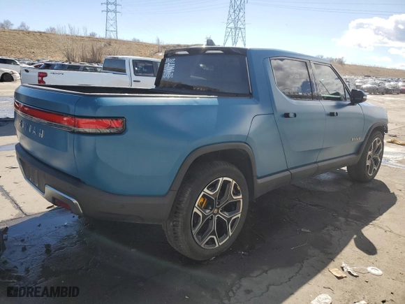 2022 Rivian R1T Adventure Package with VIN 7FCTGAAA0NN012904, listed as a Copart auction lot 45680375 with 49,139 mi miles and Salvage Title. Bid and sale history available at carsss.com. Image 3.