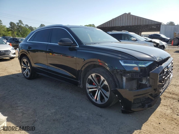 2019 Audi Q8 Premium Plus with VIN WA1BVAF13KD043155, listed as a Copart auction lot 52559895 with 66,711 mi miles and Salvage Title. Bid and sale history available at carsss.com. Image 4.