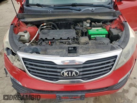 2013 Kia Sportage EX with VIN KNDPCCA2XD7542288, listed as a Copart auction lot 58819995 with 125,315 mi miles and Salvage title. Bid and sale history available at DreamBid. Image 12.