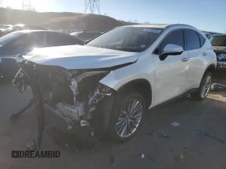 2023 Lexus NX with VIN JTJHGCEZ7P2009295, listed as a Copart auction lot 86192824 with 6,147 mi miles and Salvage Title. Bid and sale history available at carsss.com. Image 1.