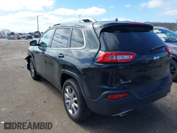 2014 Jeep Cherokee Limited with VIN 1C4PJMDS2EW153305, listed as a IAAI auction lot 41908007 with 88,015 mi miles. Bid and sale history available at carsss.com. Image 3.