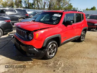 2017 Jeep Renegade Sport z VIN ZACCJBABXHPG38722, wystawiony jako Copart lot #71112863 z przebiegiem 175 471 mil mil oraz Szkoda całkowita • Salvage title. Historia ofert i sprzedaży dostępna na DreamBid. Obrazek 1.