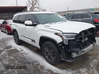 2024 Toyota Sequoia SR5 with VIN 7SVAAABA0RX044605, listed as a IAAI auction lot 41287493 with 8,401 mi miles. Bid and sale history available at carsss.com. Image 1.