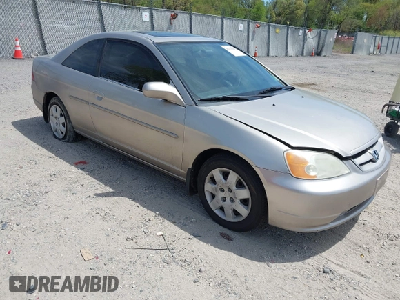 2002 Honda Civic EX with VIN 1HGEM22952L076253, listed as a IAAI auction lot 42134965 with 114,819 mi miles. Bid and sale history available at carsss.com. Image 1.