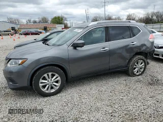 2016 Nissan Rogue S with VIN JN8AT2MV9GW152478, listed as a Copart auction lot 52906875 with 121,278 mi miles and Salvage Title. Bid and sale history available at carsss.com. Image 1.