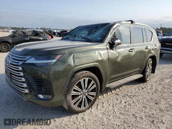 2023 Lexus LX 600 Luxury z VIN JTJGB7CX0P4030724, wystawiony jako Copart lot #75330654 z przebiegiem 17 614 mil mil oraz Szkoda całkowita • Salvage title. Historia ofert i sprzedaży dostępna na DreamBid. Obrazek 1.