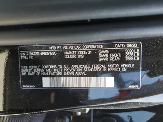 2021 Volvo S60 Inscription with VIN 7JRA22TL4MG091935, listed as a Copart auction lot 65112034 with 53,732 mi miles and Salvage Title. Bid and sale history available at carsss.com. Image 12.
