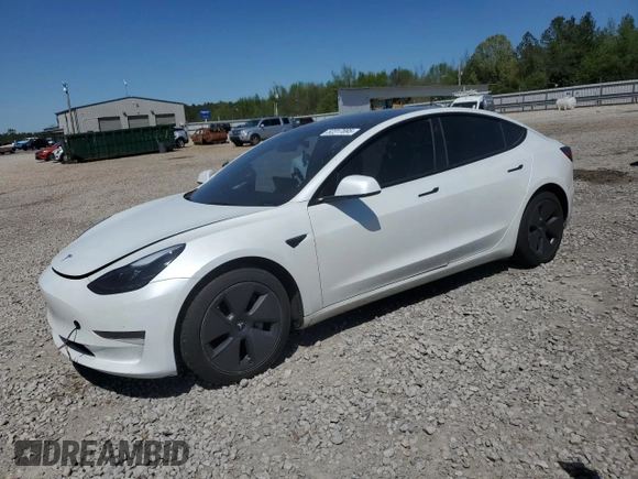2023 Tesla Model 3 with VIN 5YJ3E1EA3PF602067, listed as a Copart auction lot 52317695 with 54,867 mi miles and Salvage Title. Bid and sale history available at DreamBid. Image 1.