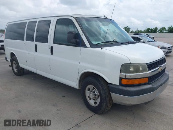 2012 Chevrolet Express Passenger 1LT z VIN 1GAZG1FG9C1129455, wystawiony jako IAAI lot #42105765 z przebiegiem 150 090 mil mil oraz . Historia ofert i sprzedaży dostępna na DreamBid. Obrazek 1.
