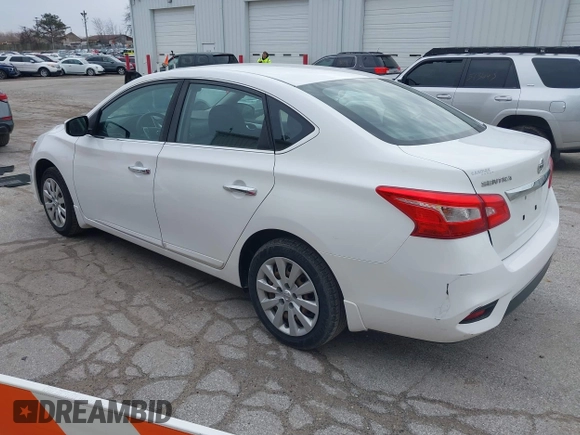 2017 Nissan Sentra S with VIN 3N1AB7AP6HY212375, listed as a IAAI auction lot 41749594 with 107,247 mi miles. Bid and sale history available at carsss.com. Image 3.