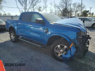 2024 Ford Ranger XLT with VIN 1FTER4GH1RLE01261, listed as a Copart auction lot 44489655 with 6,885 mi miles and Salvage Title. Bid and sale history available at carsss.com. Image 4.