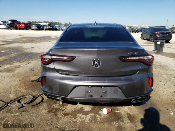 2022 Acura TLX w/Technology Package with VIN 19UUB5F41NA003012, listed as a Copart auction lot 82753724 with 41,478 mi miles and Salvage Title. Bid and sale history available at carsss.com. Image 6.