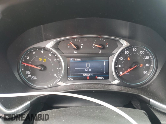 2021 Chevrolet Equinox LT with VIN 2GNAXUEV4M6104698, listed as a Copart auction lot 82340624 with 106,235 mi miles and Salvage Title. Bid and sale history available at DreamBid. Image 9.