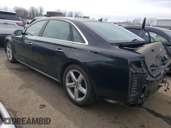 2015 Audi A8 L 4.0T with VIN WAU32AFD7FN033464, listed as a Copart auction lot 42682643 with 130,105 mi miles. Bid and sale history available at carsss.com. Image 2.