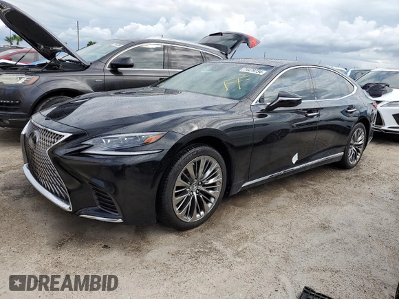 2018 Lexus LS 500 z VIN JTHB5LFF8J5000824, wystawiony jako Copart lot #74479734 z przebiegiem 25 959 mil mil oraz Nie do naprawy • Non repairable. Historia ofert i sprzedaży dostępna na DreamBid. Obrazek 1.