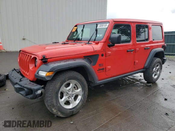 2021 Jeep Wrangler Unlimited Freedom with VIN 1C4HJXDN0MW605573, listed as a Copart auction lot 59896165 with 55,751 mi miles and Salvage title. Bid and sale history available at DreamBid. Image 1.