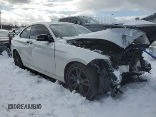 2017 BMW 2 Series M240i xDrive with VIN WBA2G3C51HV640971, listed as a Copart auction lot 43590235 with 84,600 mi miles and Salvage Title. Bid and sale history available at carsss.com. Image 4.