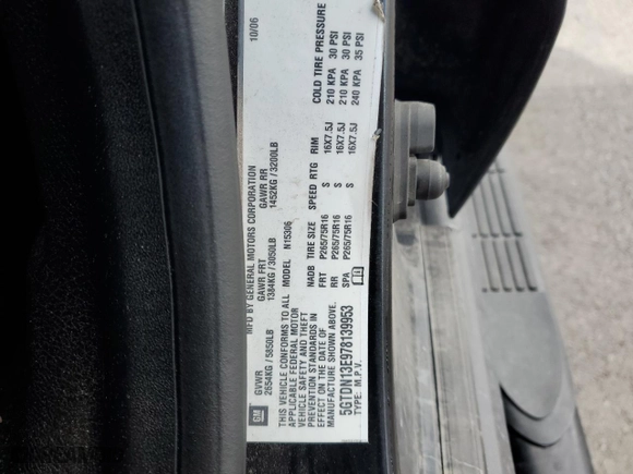 2007 Hummer H3 SUV with VIN 5GTDN13E978139953, listed as a Copart auction lot 47847715 with 134,922 mi miles and Salvage Title. Bid and sale history available at carsss.com. Image 15.