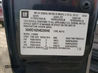 2004 GMC Yukon XL SLT with VIN 3GKEC16Z64G226042, listed as a Copart auction lot 47823215 with 251,693 mi miles and Clean Title. Bid and sale history available at carsss.com. Image 13.