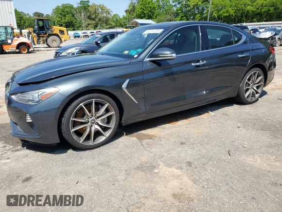 2019 Genesis G70 Advanced z VIN KMTG34LE1KU012157, wystawiony jako Copart lot #52313255 z przebiegiem 63 799 mil mil oraz Szkoda całkowita • Salvage title. Historia ofert i sprzedaży dostępna na DreamBid. Obrazek 1.