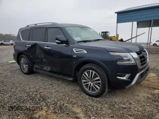 2021 Nissan Armada SL with VIN JN8AY2BC0M9147490, listed as a Copart auction lot 82825424 with 64,968 mi miles and Salvage Title. Bid and sale history available at carsss.com. Image 4.