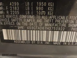 2017 Subaru Impreza Premium with VIN 4S3GTAD67H3750922, listed as a IAAI auction lot 41875427 with 160,241 mi miles. Bid and sale history available at carsss.com. Image 9.