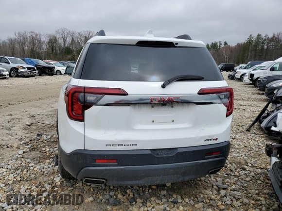 2021 GMC Acadia AT4 with VIN 1GKKNLLS8MZ113600, listed as a Copart auction lot 52073225 with 92,229 mi miles and Salvage title. Bid and sale history available at DreamBid. Image 6.