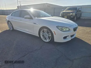 2014 BMW 6 Series 640i z VIN WBA6A0C53ED317332, wystawiony jako Copart lot #89336565 z przebiegiem 86 387 mil mil oraz Czysty tytuł • Clean title. Historia ofert i sprzedaży dostępna na DreamBid. Obrazek 1.