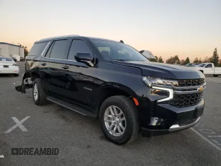 2023 Chevrolet Tahoe LS with VIN 1GNSCMKD4PR505432, listed as a Copart auction lot 81931984 with 9,340 mi miles and Salvage title. Bid and sale history available at DreamBid. Image 4.