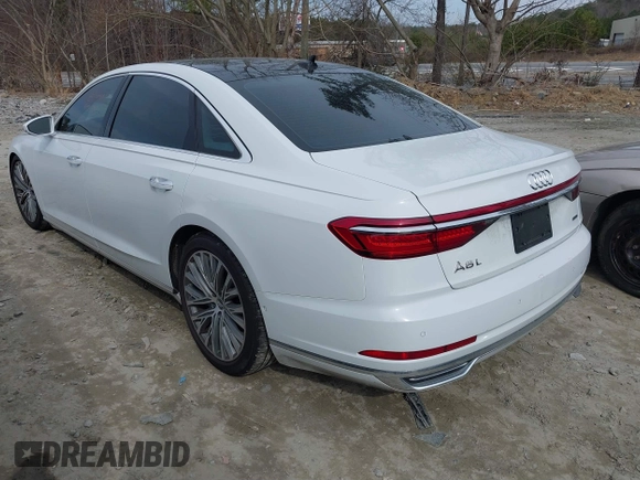 2019 Audi A8 L with VIN WAU8DAF83KN007358, listed as a IAAI auction lot 41540352 with 77,203 mi miles. Bid and sale history available at carsss.com. Image 3.
