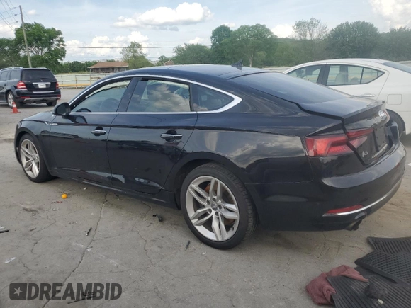 2019 Audi A5 Sportback Premium with VIN WAUANCF51KA051205, listed as a Copart auction lot 54064715 with Not provided miles and Salvage title. Bid and sale history available at DreamBid. Image 2.
