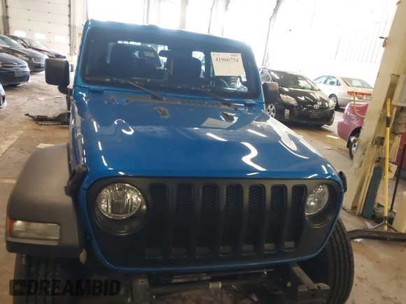 2021 Jeep Wrangler Unlimited Sport S with VIN 1C4HJXDG9MW797013, listed as a IAAI auction lot 41966754 with 53,583 mi miles. Bid and sale history available at carsss.com. Image 13.