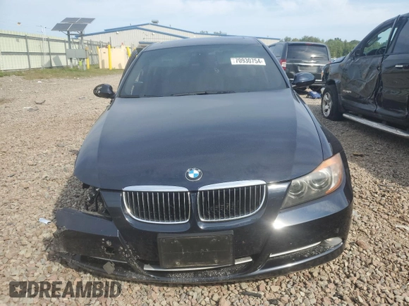 2008 BMW 3 Series 335i with VIN WBAVB77518NH79742, listed as a Copart auction lot 70930754 with 96,999 mi miles and Salvage Title. Bid and sale history available at carsss.com. Image 5.