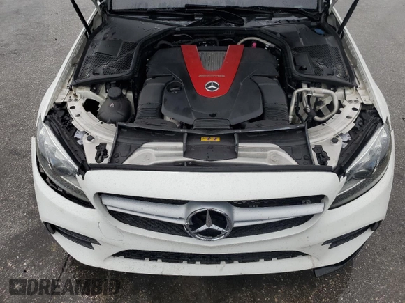 2019 Mercedes-Benz C 43 AMG with VIN 55SWF6EBXKU301576, listed as a Copart auction lot 56578005 with 98,509 mi miles and Salvage title. Bid and sale history available at DreamBid. Image 11.