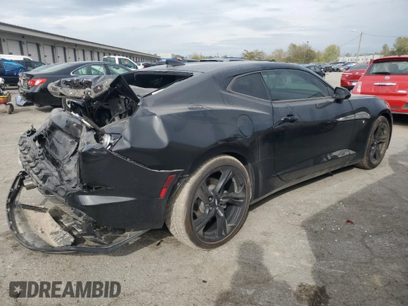 2019 Chevrolet Camaro 2LT with VIN 1G1FD1RS6K0128733, listed as a Copart auction lot 71261834 with 0 mi miles and Salvage Title. Bid and sale history available at carsss.com. Image 3.
