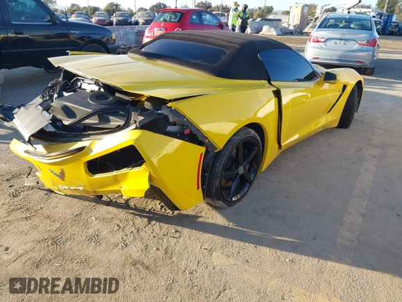 2014 Chevrolet Corvette 3LT with VIN 1G1YF3D74E5108425, listed as a IAAI auction lot 41625689 with 1 mi miles. Bid and sale history available at carsss.com. Image 4.