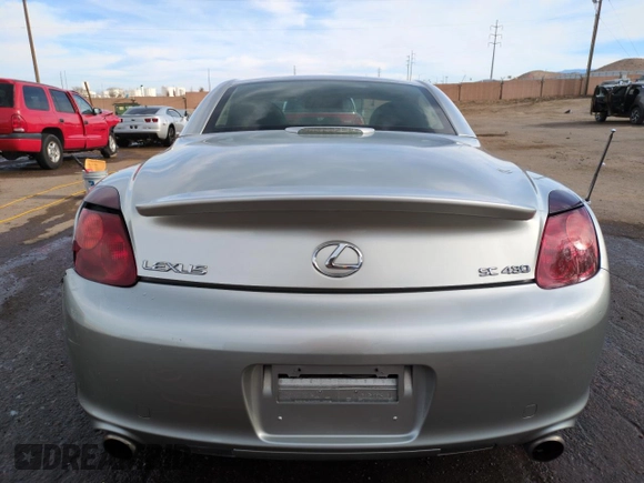 2002 Lexus SC with VIN JTHFN48Y120026511, listed as a Copart auction lot 51090345 with 94,837 mi miles and Salvage Title. Bid and sale history available at carsss.com. Image 6.
