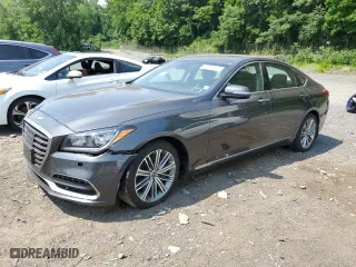 2019 Genesis G80 3.8L with VIN KMTFN4JE7KU310110, listed as a Copart auction lot 59879974 with 61,645 mi miles and Salvage Title. Bid and sale history available at carsss.com. Image 1.