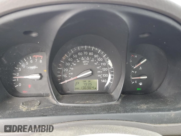 2008 Kia Spectra EX with VIN KNAFE121985532558, listed as a Copart auction lot 57984805 with 136,964 mi miles and Salvage title. Bid and sale history available at DreamBid. Image 9.