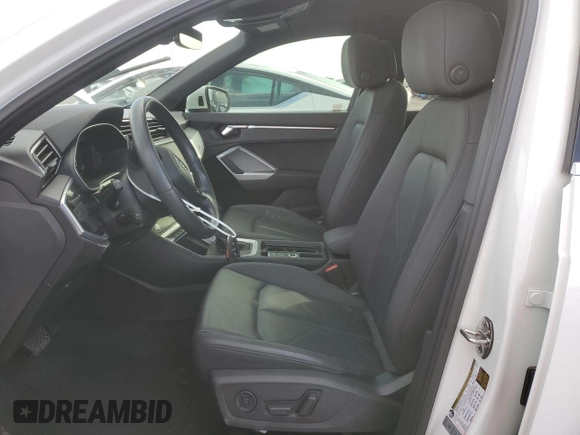 2021 Audi Q3 S line Premium with VIN WA1DECF35M1057343, listed as a Copart auction lot 49661305 with 40,580 mi miles and Salvage title. Bid and sale history available at DreamBid. Image 7.