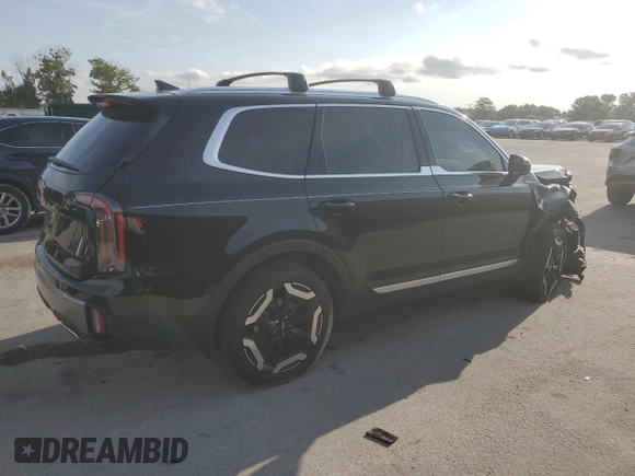2025 Kia Telluride EX with VIN 5XYP34GC5SG568304, listed as a Copart auction lot 61524815 with 12,491 mi miles and Salvage title. Bid and sale history available at DreamBid. Image 3.