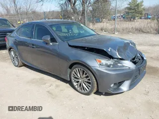 2014 Lexus IS 250 with VIN JTHCF1D21E5004144, listed as a IAAI auction lot 41847225 with 110,137 mi miles. Bid and sale history available at carsss.com. Image 1.