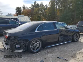 2023 Mercedes-Benz S-Class S 580e with VIN W1K6G6KB7PA195936, listed as a Copart auction lot 76337044 with 18,773 mi miles and Salvage Title. Bid and sale history available at carsss.com. Image 3.