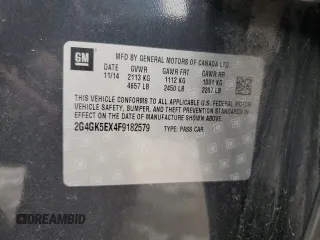 2015 Buick Regal z VIN 2G4GK5EX4F9182579, wystawiony jako Copart lot #57808045 z przebiegiem 123 672 mil mil oraz Szkoda całkowita • Salvage title. Historia ofert i sprzedaży dostępna na DreamBid. Obrazek 13.