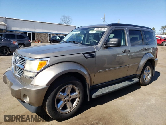 2007 Dodge Nitro SLT with VIN 1D8GU58K97W673383, listed as a Copart auction lot 48637315 with 127,608 mi miles and Salvage Title. Bid and sale history available at carsss.com. Image 1.