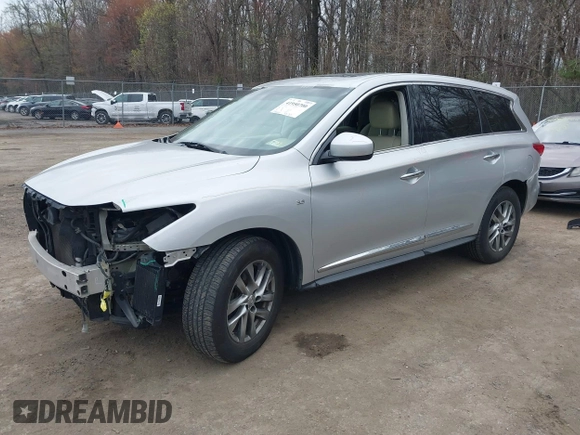 2015 Infiniti QX60 with VIN 5N1AL0MN6FC501897, listed as a IAAI auction lot 41950700 with 109,603 mi miles. Bid and sale history available at carsss.com. Image 2.