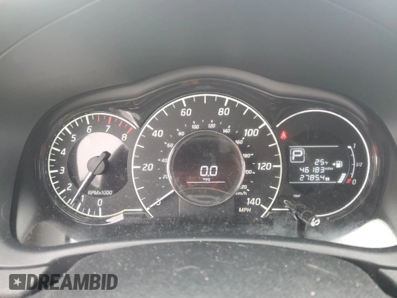 2015 Nissan Note SR with VIN 3N1CE2CP3FL434107, listed as a Copart auction lot 46054065 with 46,183 mi miles and Salvage title. Bid and sale history available at DreamBid. Image 9.